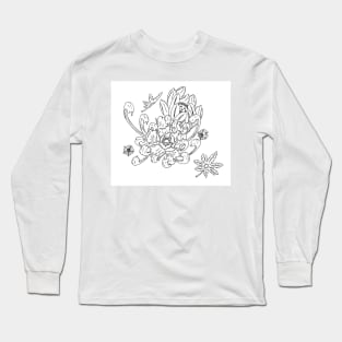 Flowers and maple leaves. Long Sleeve T-Shirt